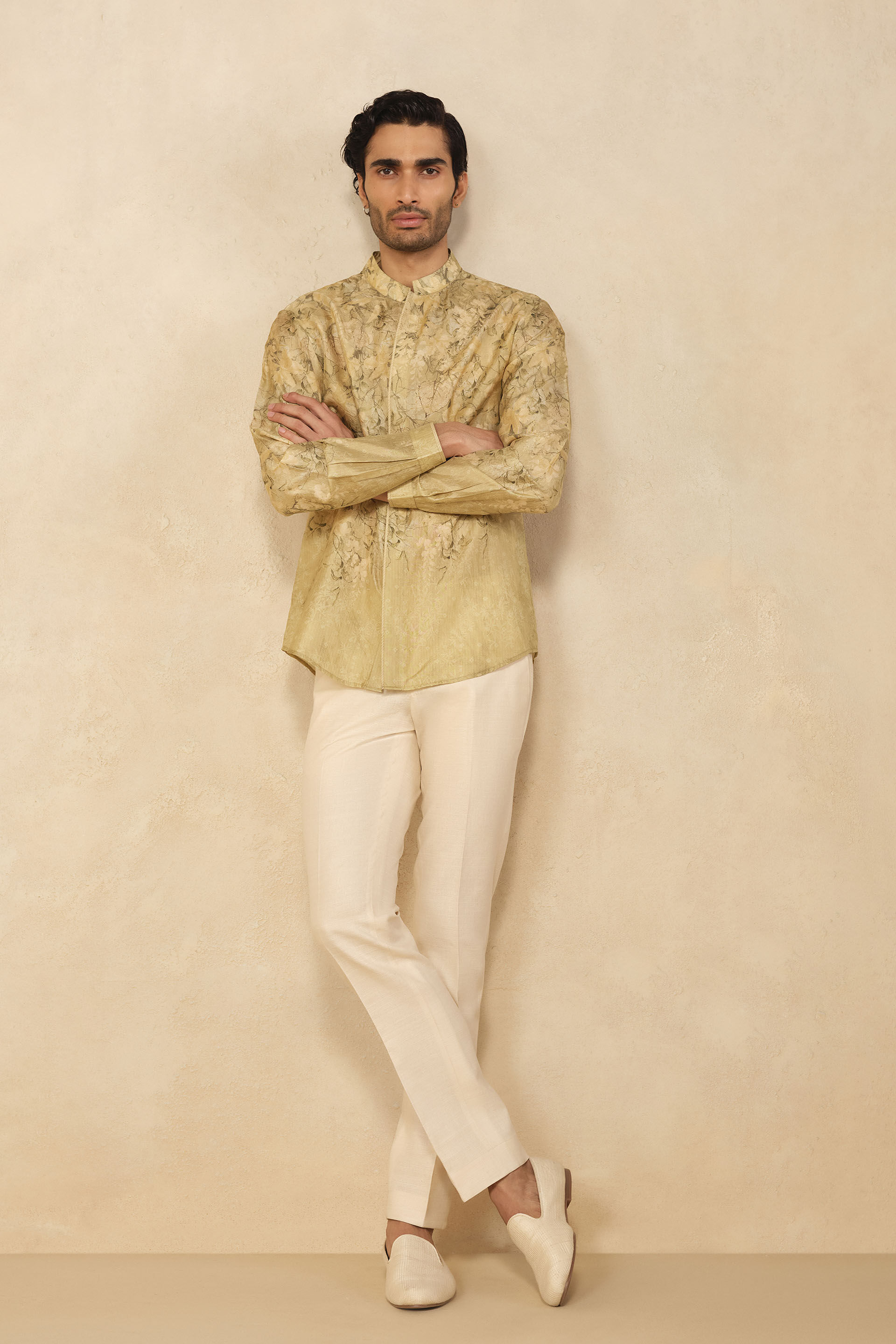 Nivaan Silk Shirt - Sage Green